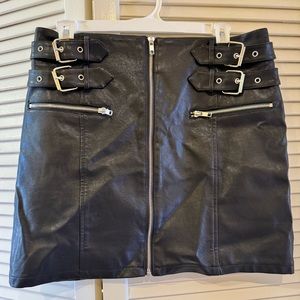 Faux Leather Skirt